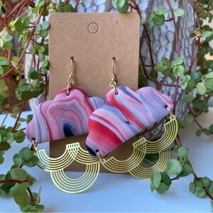 Handmade polymer clay earrings